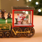 Little Surprise Box Mini Santa Mini Train with LED Light and Music Christmas Table Decor & Gift option