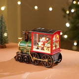 Little Surprise Box Mini Santa Mini Train with LED Light and Music Christmas Table Decor & Gift option
