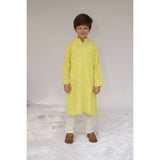 Little Awadh Fine Chikankari Criss Cross Jaal Kurta