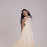Di & De Premium Handloom Ethnic Sleeveless Top & Skirt