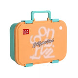 Little Surprise Box,Orange Travel theme Stainless Steel Tiffin/Lunch Box for Kids and Adults