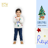 Boys Customised Christmas Sweater - White