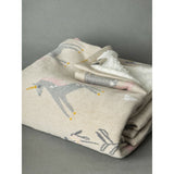Favori Cotton Knitted Unicorn Design Blanket With Sherpa For Kids
