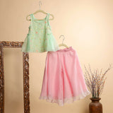 Casa Ninos Contrasting Top And Sharara Set