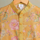 Casa Ninos YELLOW FLORAL KURTA SET