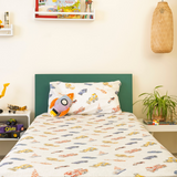 Zookeeper Chasing Cars And Clouds Bedsheet And Shams Set