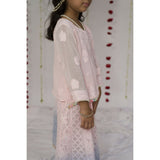 Little Awadh Shaded Chikankari Lehenga Set With Pearls