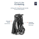 Growgether GOLITE Travel Cabin Compatible Lightweight Stroller| 0-4 Years (Up to 22 kg) - Grey