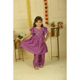 Pankhuri By Priyanka Purple Palazzo Set