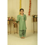 Pankhuri By Priyanka Sage Green Kurta Salwar