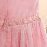 Casa Ninos pink Haltes Neck Kurti With Sharara