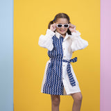 Mamarill Girls The Ocean Waves Dress Features A Pristine White Dress