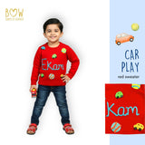 Boys Customised Car Play Sweater - Red