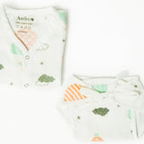 Aariro Jabla & Nappy Combo (4 Pcs) - Fly high (0-3 Months)