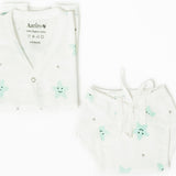 Aariro Jabla & Nappy Combo (4 Pcs) - Mint Smiley Star (0-3 Months)