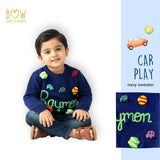Boys Customised Car Play Sweater - Navy