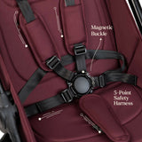 Loopie Hop Stroller Infant Seat Insert (Maroon Mulberry)