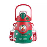 Little Surprise Box,DIY Green Home Stainless Steel Christmas Water Bottle for Kids 850ml