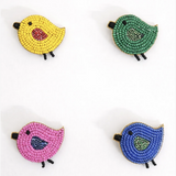 Little Pink Llama Bird-Blue-Brooch