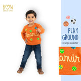 Boys Customised Playground Sweater - Orange