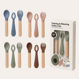 Dodo Baby Silicone Cutlery Set Brown