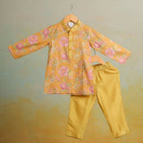 Casa Ninos YELLOW FLORAL KURTA SET