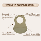 Dodo Baby Silicone Catch-All Bib Green