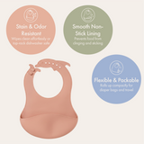 Dodo Baby Silicone Catch-All Bib Pink