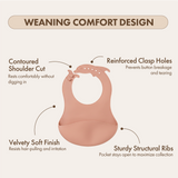 Dodo Baby Silicone Catch-All Bib Pink