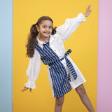 Mamarill Girls The Ocean Waves Dress Features A Pristine White Dress