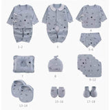 LSB Newborn Baby Boy/Baby Girl 22 pcs Gift Box, Blue (0 - 12 Months)