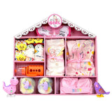 LSB Newborn Baby Girl Wooden Dollhouse Gift Hamper (0-12 months)