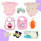 LSB Newborn Baby Girl Wooden Dollhouse Gift Hamper (0-12 months)