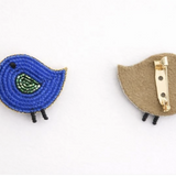 Little Pink Llama Bird-Yellow-Brooch