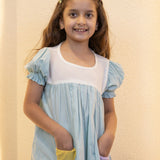 Mamarill Girls A Light Mint-Green Frock