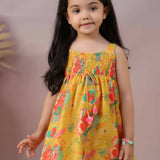 Casa Nions Yellow Muslin Sharara Set