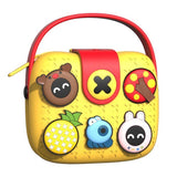 Little Surprise Box,Ornate Yellow Fashion Mini Trinket Purse with Handle and Sling Strap