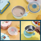Little Surprise Box,Pink Submarine Theme Compartment Steel Tiffin Lunch Box for Boys and Girls
