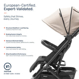 Growgether GOLITE Travel Cabin Compatible Lightweight Stroller| 0-4 Years (Up to 22 kg) - Beige | 1 Year Warranty