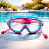 Blue & Pink Anti-Fog UV Protection Leakproof Swim Goggles for Kids, 7–15 Years