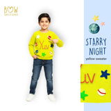 Boys Customised Starry Night Sweater - Yellow