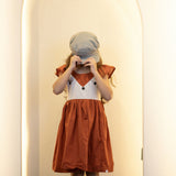 Mamarill Girls A Rust-Orange Frock