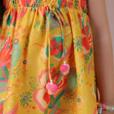 Casa Nions Yellow Muslin Sharara Set