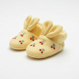 Bunny Booties | Yellow Embroidered