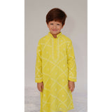 Little Awadh Fine Chikankari Criss Cross Jaal Kurta