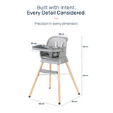 Growgether ORBIT 4-in-1 High Chair| 6-36 Months (Up to 15 kg) Grey