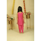 Pankhuri By Priyanka Pink Halter Kurta Set