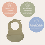 Dodo Baby Silicone Catch-All Bib Green