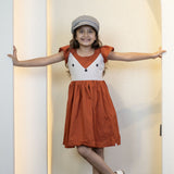 Mamarill Girls A Rust-Orange Frock