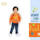 Boys Customised Wonderland Sweater - Orange